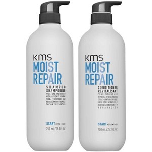 KMS Moist Repair Shampoo & Moist Repair Conditioner (25 oz XXL Large Size) - DUO SET Kit Hair Replenishes Moisture & Repairs Damage Moistrepair - 1 of 4