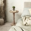 JIONJOY Classic Pedestal Side Table - Rustic Tray Top End Table for Living Room, Bedroom or Entryway - 4 of 4