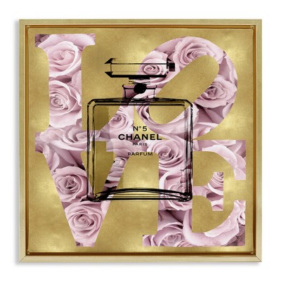 Stupell Industries Fashion Love Rose Perfume, 25" x 25"