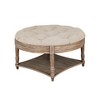 TOAOTBNBO Round Coffee Tables with Storage Compartment, Center Table for Living Room, Modern Coffee Tables with Adjustable Leveling Feet, Greige - 2 of 4