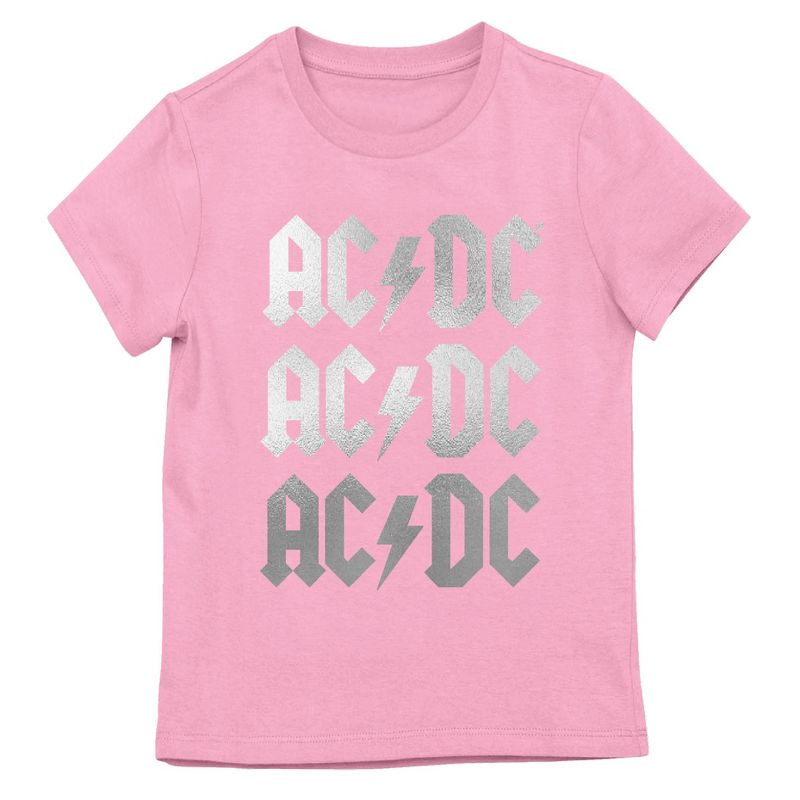 ACDC Logos 4-Pack Youth Crew Neck Short Sleeve T-shirt Combo Set, 5 of 6