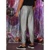 INSPIRE CHIC Men's Metallic Club Shiny Disco Sequin Pants - 3 of 4