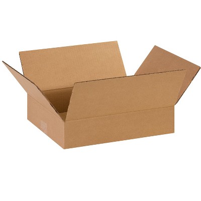 Photo 1 of The Packaging Wholesalers Flat Corrugated Boxes 14" x 11" x 3" Kraft 25/Bundle BS141103