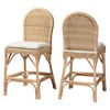 bali & pari Bilu Bohemian Natural Rattan 2-Piece Counter Stool Set - 2 of 4