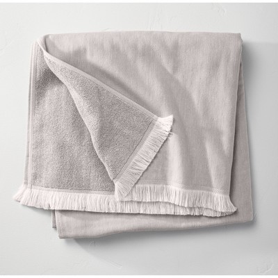 Flat Weave Bath Towel Gray - Casaluna™