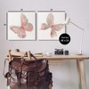 Stupell Industries Pink & Glam Butterflies Nature Canvas Wall Art (Set of 2) - 3 of 4