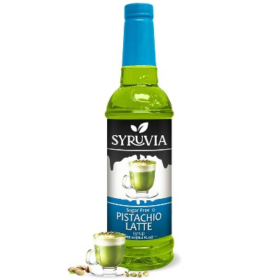 Syruvia Sugar Free Pistachio Latte Syrup - 25.4 fl oz. Premium Flavoring Syrup For Coffee
