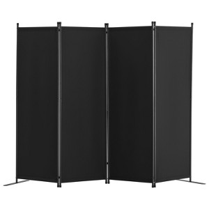 VEVOR Room Divider,  4 Panel Room Dividers and Folding Privacy Screens, Fabric Partition Room Dividers for Office, Bedroom, Dining Room, Black - 1 of 4
