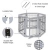 unipaws Pet Playpen with Wood and Wire 6 Panels - 4 of 4