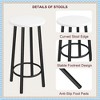 Jojoka 3-Piece Bar Table and Chairs Set with Storage, Industrial Bistro Dining Set for Kitchen, White Wood & Black Metal Frame, White - 4 of 4