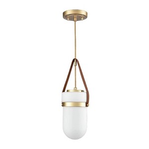 Claxy Modern Gold Pendant Light With Teardrop Shade Adjustable Height for Kitchen,Hallway,Entryway - 1 of 4