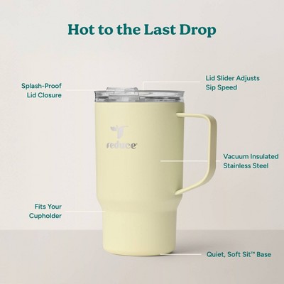 Reduce 18oz Hot1 Insulated Stainless Steel Travel Mug: Steam Release Lid, Dishwasher-Safe, Portable Drinkware