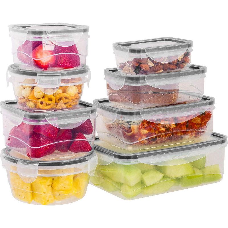 Lexi Home Plastic Containers with Snap Lock Lids (Set of 8), 4 of 6