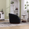 CAVINAS Swivel Fabric Accent Chair with 360 Degree Rotation, Upholstered Barrel Armchair with Metal Base and Removable Back Pillow - 2 of 4