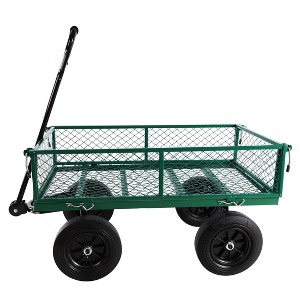 CAVINAS Multi-Functional Tools Cart, All-Terrain Heavy-Duty Wagon Cart with Wheels, Utility Rolling Cart for Garden Camping - 1 of 4
