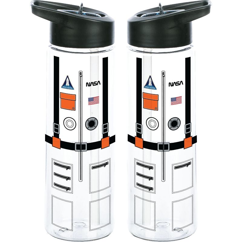 NASA Space Suit 24oz BPA-Free UV Plastic Water Bottle, 1 of 2