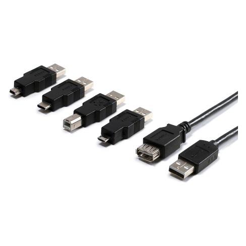 1 ft Mini USB 2.0 Cable - USB A to Mini B F/M