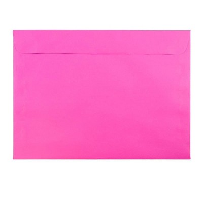 JAM Paper 9 x 12 Booklet Catalog Colored Envelopes Ultra Fuchsia Pink 5156770