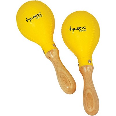 Tycoon Percussion Wood Maracas Natural Finish 