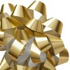 Glitter Gift Bow Gold - Spritz™: Decorative Bows for Gift Wrapping, Birthday & Easter, Solid Pattern, 6" Plastic Accessory - 2 of 4