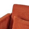 DOMETOUR 74" Loveseat Sofa, Corduroy Sofa Couch with 2 Pillows Small Modern Comfy Couch for Living Room - 4 of 4