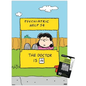 Trends International Peanuts: Classic - Lucy's Psychiatric Help Unframed Wall Poster Prints - 1 of 4