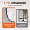 VEVOR Wall Mounted Makeup Mirror, 0.15" Thick, 30 in Mirror with Aluminium Alloy Frame & Explosion-Proof Film, Scratch-Resistant Mirror, Black - 4 of 4