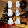 JDICTION 6 Pcs Christmas Resin Molds - Xmas Light Storage Box Epoxy Molds with Lid, Tree/Santa/Snowman Silicone Molds for Gift Box, Candlestick - 4 of 4