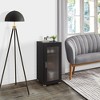 Kings Brand Furniture - Accent Buffet Curio Storage Cabinet with Glass Door for Living Room, Bedroom, Kitchen, Office, and Entryway - 2 of 4
