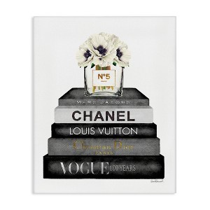 Stupell Industries Monochrome Fashion Designer Bookstack, 24" x 30" - 1 of 4
