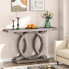 Hommoo 55 Inch Console Table with Geometric Base - 3 of 4