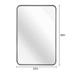 FONTOI Rectangular Wall Mirror with Sleek Black Metal Frame, Modern Decorative Accent for Bathroom Bedroom or Living Room, Black, 30"*22"*1.1" - 3 of 4