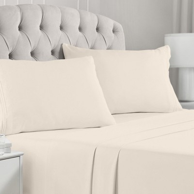 California King Golden Ivory Microfiber Deep Pocket Sheet Set