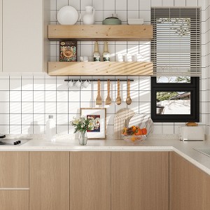 Set of 2 Wood Decorative Wall Shelf - 1 of 4