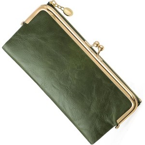 FATMOON Vintage Women’s Bifold Wallet Clutch with Kiss-Lock & Zip Coin Pocket - Slim PU Leather Purse for Daily Use - 1 of 4