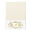 Linum Home Textiles 100% Turkish Cotton MONICA Gold Thread 3PC Embellished Towel Set - 2 of 4