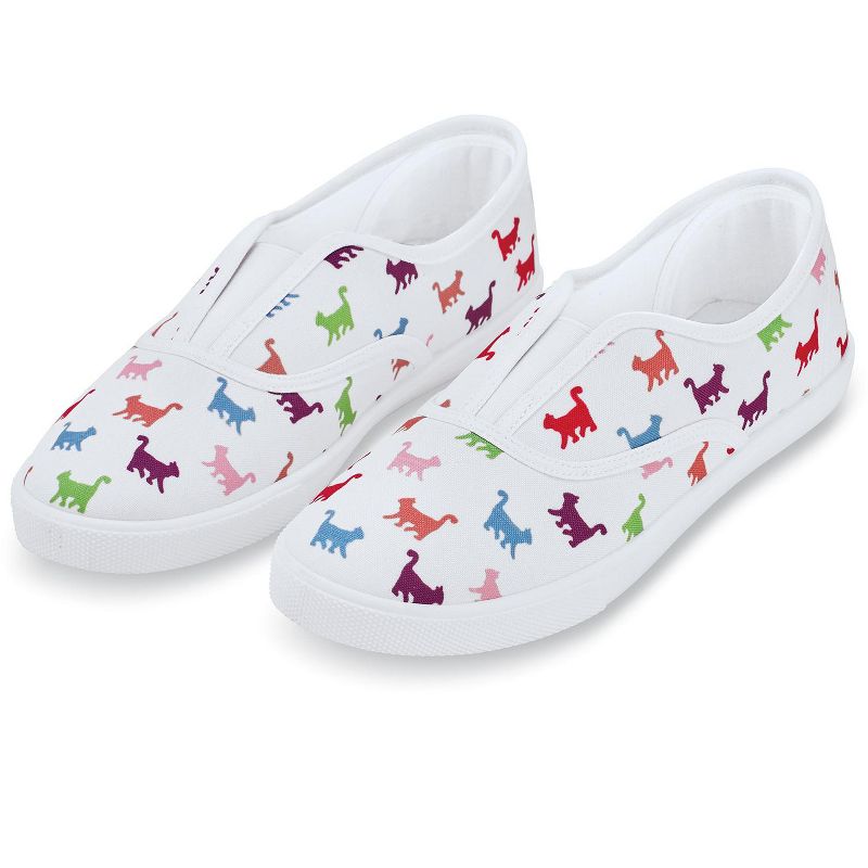 Collections Etc Kitten Printed Easy-to-Wear Slip-On Sneakers, 3 of 5
