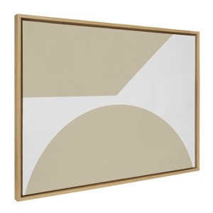 Kate and Laurel Sylvie Minimal Max Mod I Soft Neutral Framed Canvas by The Creative Bunch Studio, 28x38, Natural - 1 of 4