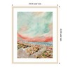 Kate and Laurel Framed Art Landscape 03 Beach by Annie Quigley, 34x42, Woodgrain Stripe Blonde - 2 of 4