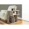 Vynxaria Contemporary Modern Accent Table Brown Laminate (Warm Dark Taupe Wood-Look), 3-Tiered, 6 Open Display Shelves - 2 of 4