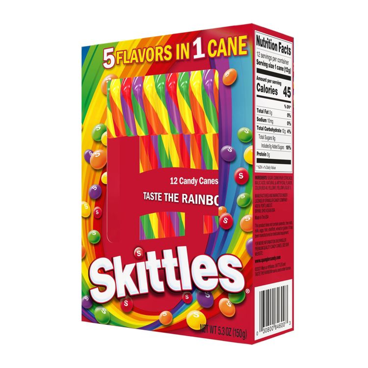 Skittles Christmas Candy Canes - 5.3oz / 12ct, 2 of 8