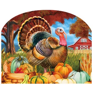 Briarwood Lane Fall Art Sign 8.25x10.25 Turkey and Pumpkins For Fall Art Sign - 1 of 4