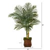 Nearly Natural 50-in Golden Cane Artificial Palm Tree in Metal Planter - 2 of 4