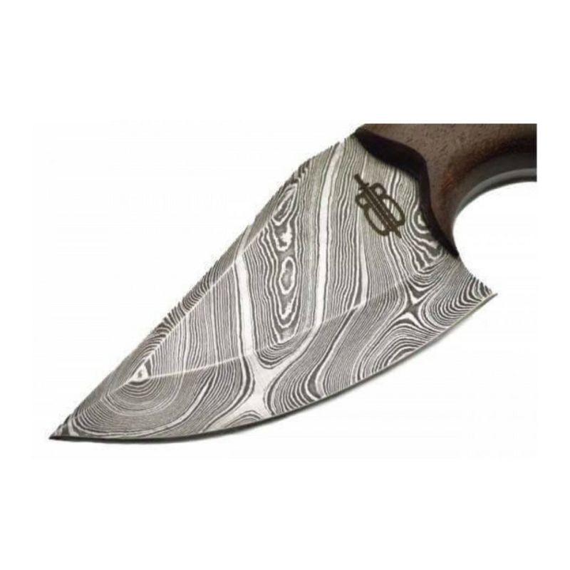 BucknBear Knives Wild Skinner with Damascus Steel Blade and Leather Sheath, 3 of 4