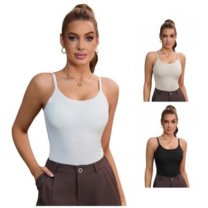 INSPIRE CHIC 3 Pcs Women's Slim Fit Breathable Shapewear Camisoles - 1 of 4