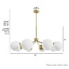 8-Light Hepburn Cased White Glass Chandelier Ceiling Light Fixture - Hunter Fan - 4 of 4