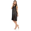 Casual Nights Women's Sleeveless Flower Satin Nightgown - 2 of 3