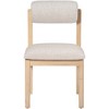 Meridian Furniture,Roundhill Linen Textured Fabric Upholstered Dining Chair, Set of 2 - 4 of 4