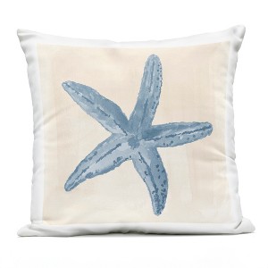 Stupell Industries Beige Starfish Beach Life Outdoor Decorative Throw Pillow, 18 x 18 - 1 of 3