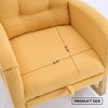 Akoasm Modern Rubber Wood Rocking Chair With High Back, Footrest For Living Room & Bedroom-Yellow - 3 of 4